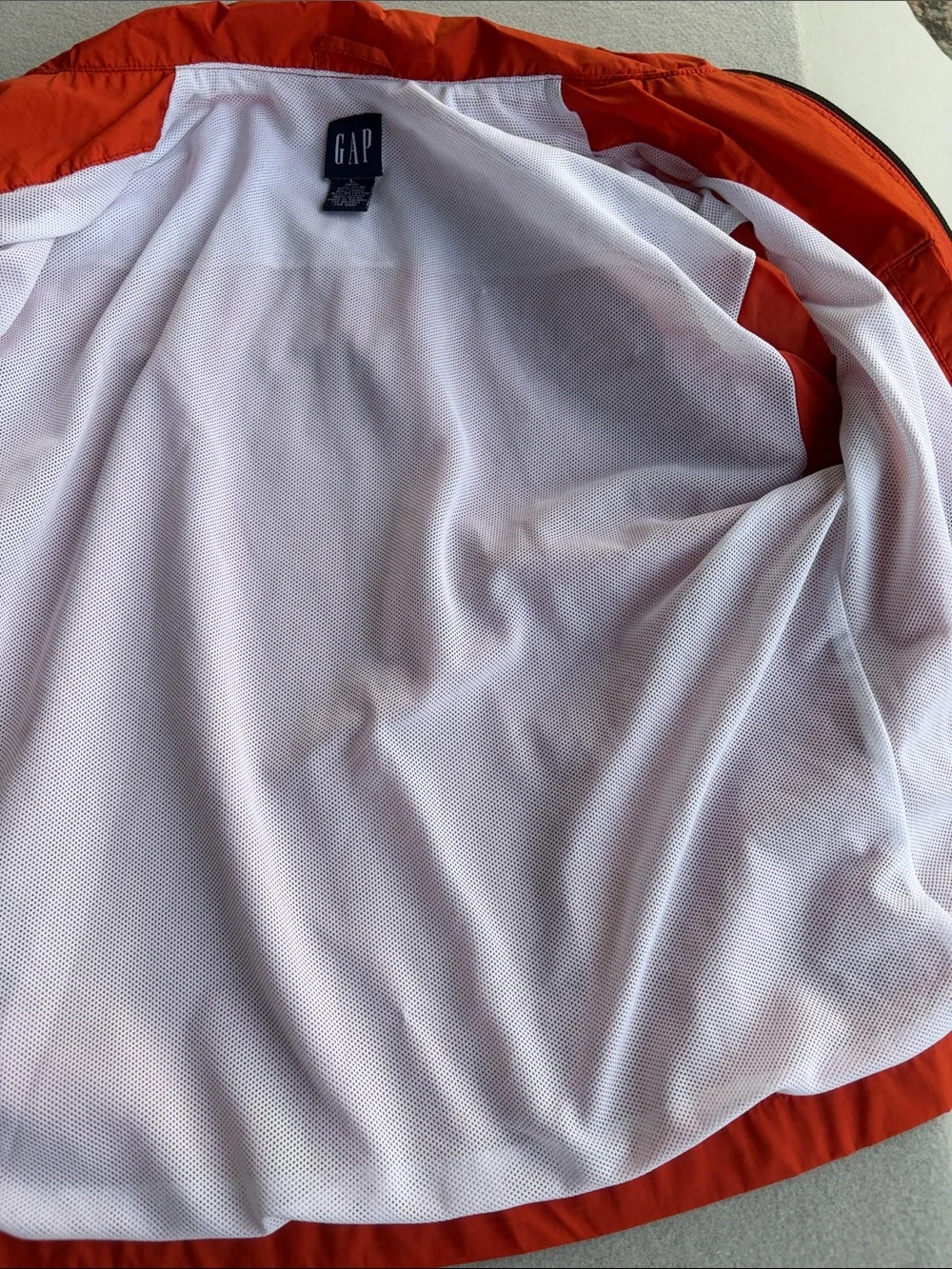 GAP Orange Lightweight Zip-Up Windbreaker